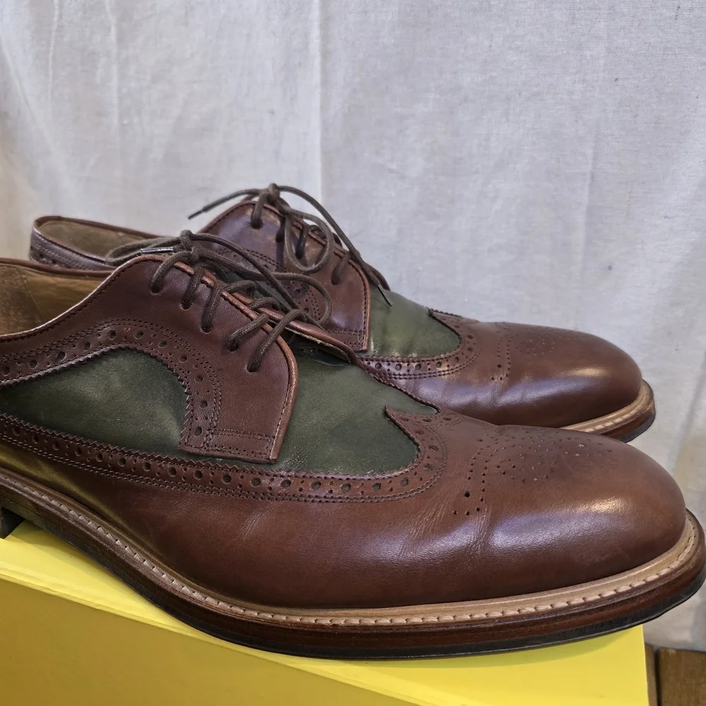 Charles Tyrwhitt Brown and Olive Oxfords